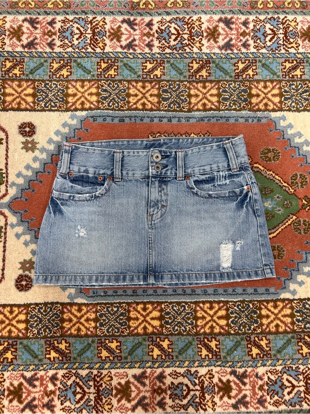 Y2K American eagle denim mini skirt